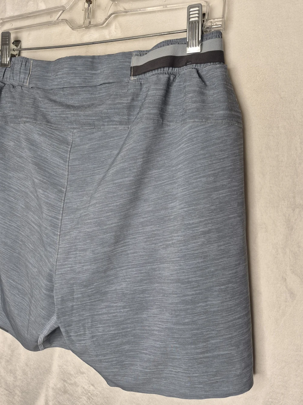 Lululemon Surge Athletic Running Shorts Heather Blue Gray Mens Small 27x6